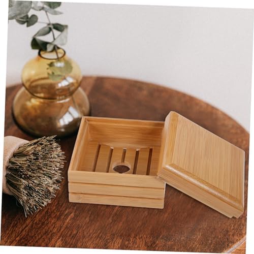 Natural Wood Soap Dish for Bathroom Kitchen Lightweight Stylish