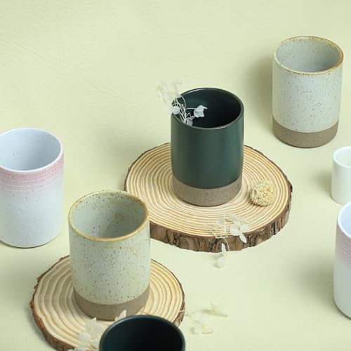 2-Pack Vintage ceramic mouthwash cups