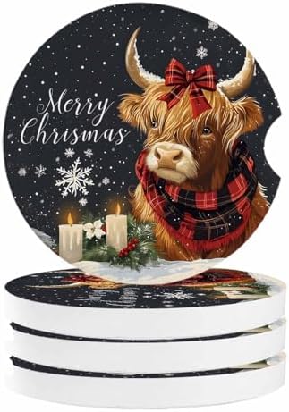 Litter StarCar Coasters Christmas Gift Set 4 Pcs