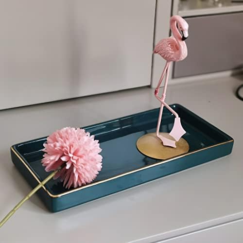 HANKOR 10 x 5 Ceramic Bathroom Tray for Countertops
