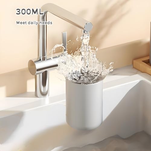 Huationdi 4-Piece Plastic Toothbrush Cup Organizer 300ml