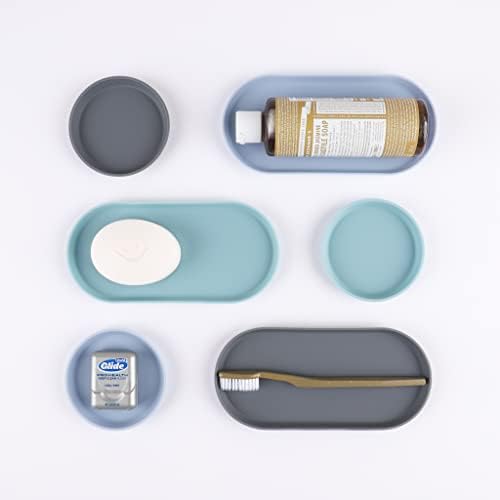 Blue Ginkgo Mini Silicone Trays Set of 6 Blue