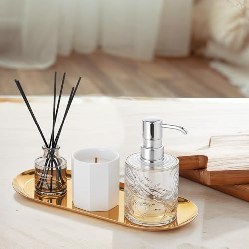 Bath Kitchen Essentials 4-Piece Gold Vanity Tray Set