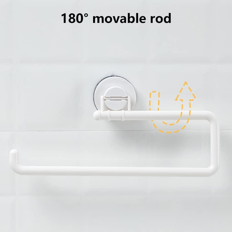 Easy to Install Suction Cup Bathroom Towel Rack Kitchen Paper Bag Holder