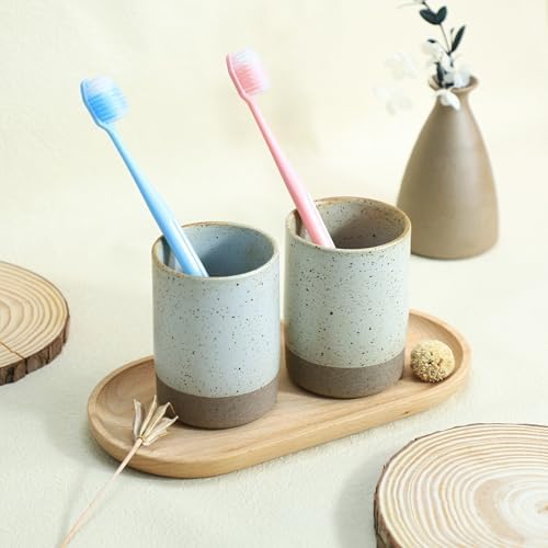 2-Pack Vintage ceramic mouthwash cups