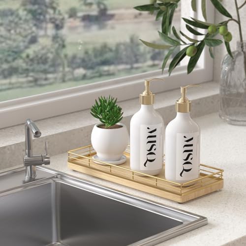 Elegant Oak Kitchen Tray for Morning Routine