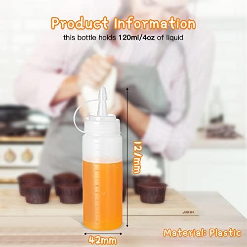 Perfect for Cooking 60pcs 4oz Squeeze Bottles Set