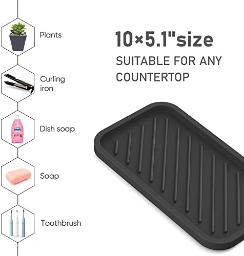 EG-SIPRO Silicone Sponge Holder Kitchen Sink Organizer Tray