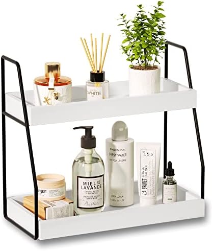 Space-Saving 2-Tier Bathroom Organizer Countertop