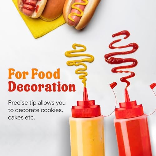 Norcalway Condiment Squeeze Bottles 8x8 BPA-Free