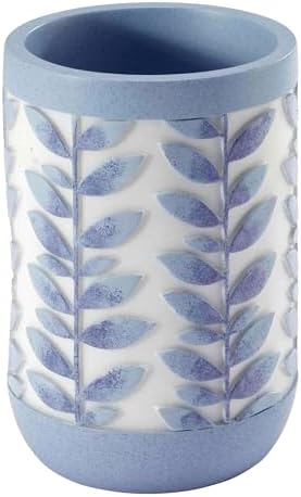 Avanti Linens - Tumbler Resin Countertop Accessories Guest Bathroom Essentials Monterey Collection Blue