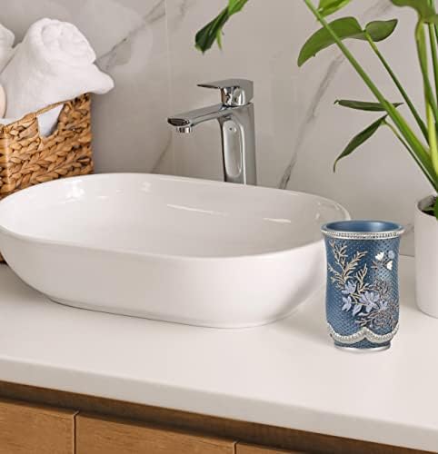 Popular Bath Capri Tumbler in Slate Blue Modern Design for Any Bathroom