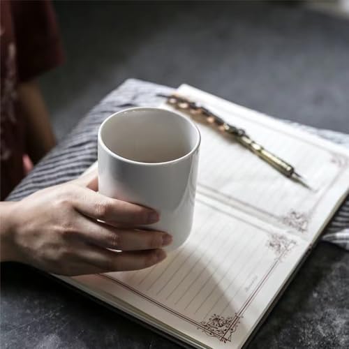 Modern Pure White Ceramic Handleless Mug
