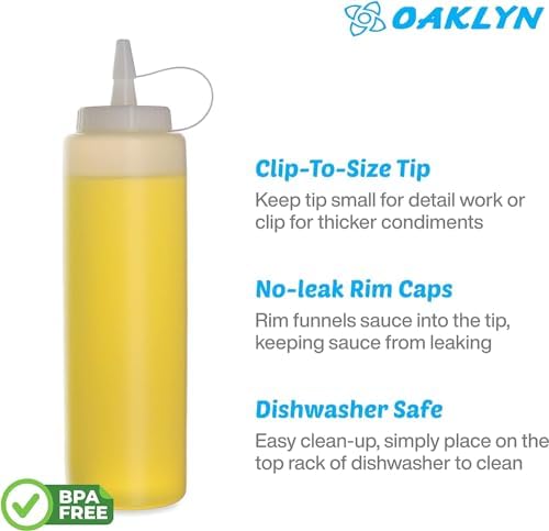 Oaklyn Squeeze Bottles 24oz 3-Pack