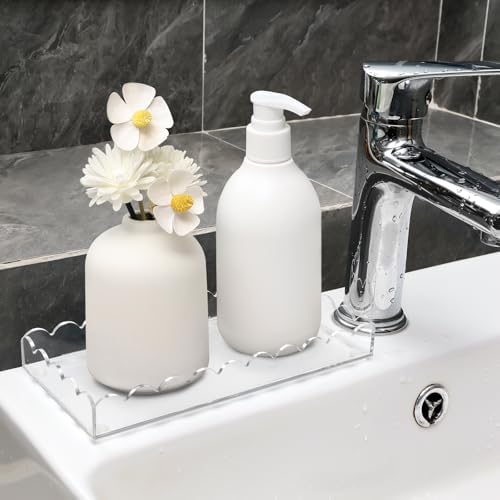 Elegant Acrylic Bathroom Vanity Tray