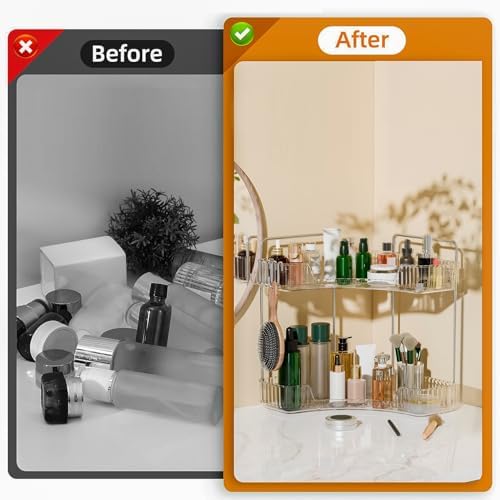 Kinkota 2-Tier Corner Bathroom Organizer Set