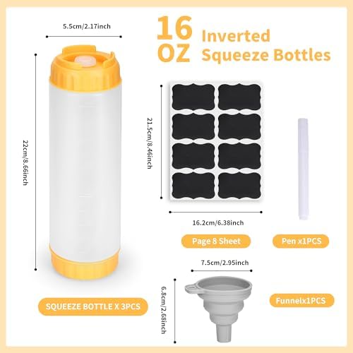 3PCS Squeeze Condiment Bottles