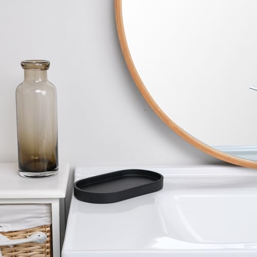 Elegant Black Resin Vanity Tray