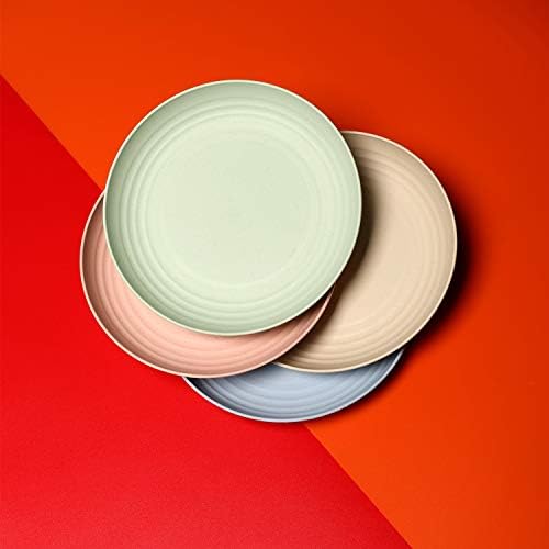 WANBY Lightweight Wheat Straw Dinner Plates Set