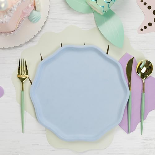 Sky Blue Compostable Dinner Plates