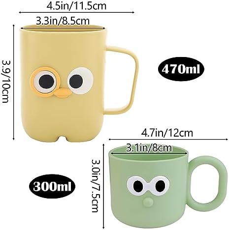 4-Piece Eco-Friendly cartoon Toothbrush Holders for Kids and Adults
