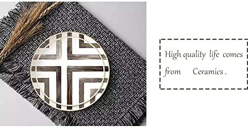 Scandinavian Style Bone China Dinner Plate with Crossroad Stripes