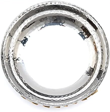 GUTE Decorative Silver Hammered Bowl 10 Dia Fruit Catch All