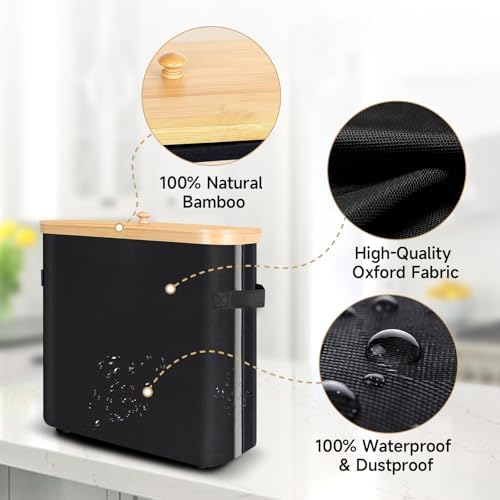 Sicamin Bamboo Folding Toilet Paper Organizer