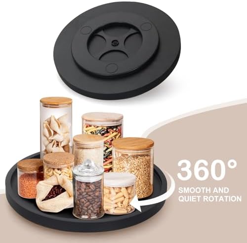 Black Wooden Shooting Lazy Susan descrip