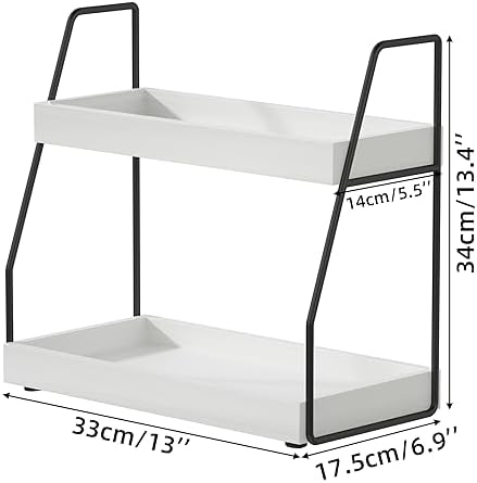 Space-Saving 2-Tier Bathroom Organizer Countertop