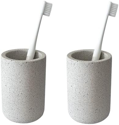 Concrete Tumbler Set 2-Pack Stylish Design for Bath Kitchen