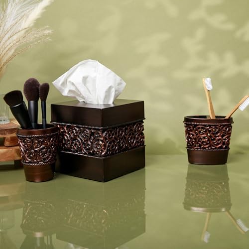Essentra Home Bronze Tissue Cover for Bathroom Counter