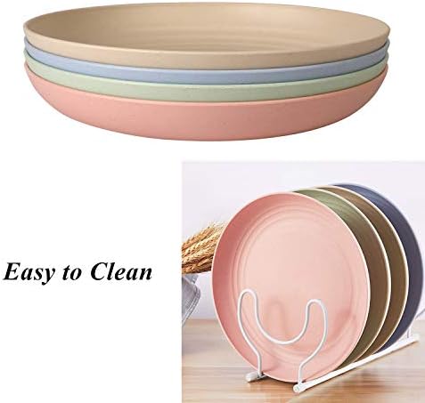 WANBY Lightweight Wheat Straw Dinner Plates Set