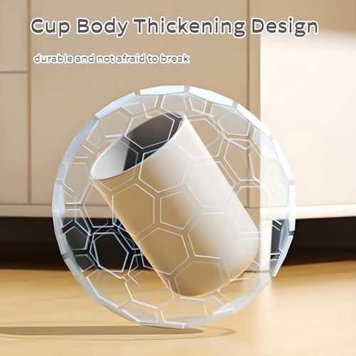 Huationdi 4-Piece Plastic Toothbrush Cup Organizer 300ml