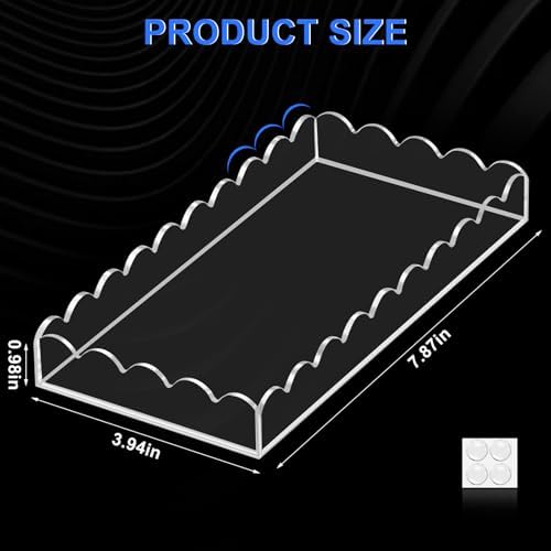 Elegant Acrylic Bathroom Vanity Tray