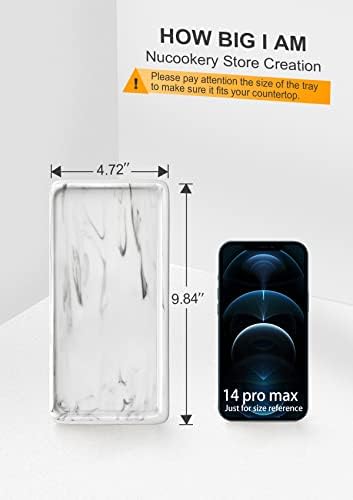 10 Ceramic White Marble Tray for Bathroom Kitchen Home
