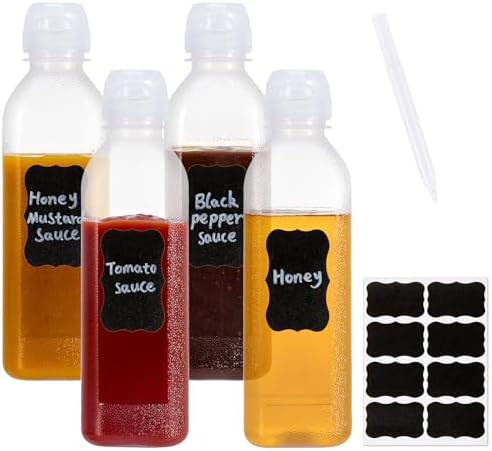 Parbee 10oz Leak-Resistant Squeeze Bottles 4-Pack