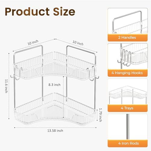 Kinkota 2-Tier Corner Bathroom Organizer Set