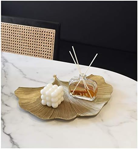 JAJKAFCL Gold Leaf Key Bowl Decor