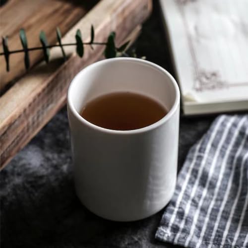 Modern Pure White Ceramic Handleless Mug