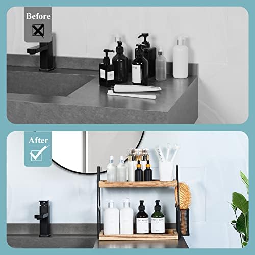 Bath Organizer 2-Tier Storage Shelf for Vanity