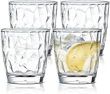 4 Transparent 10Oz Acrylic Tumblers Durable Reusable Compact