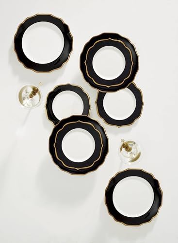 Elegant 4-Plate Set Black