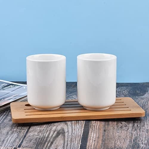 Modern Pure White Ceramic Handleless Mug