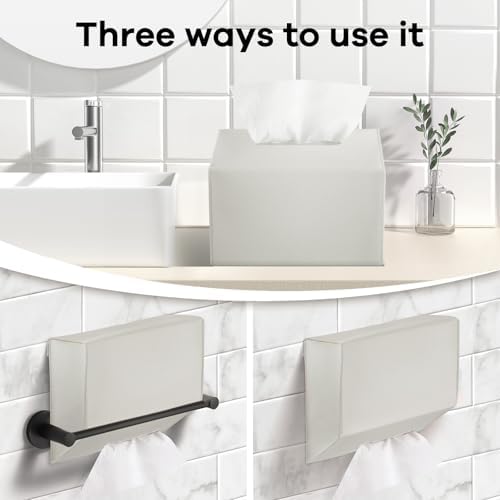 Sturdy Leather Tissue Box Cover Kleenex Compatible