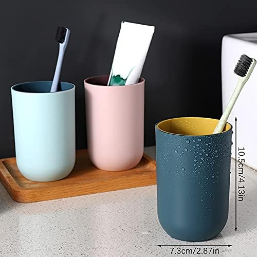 4PCS Bathroom Tumbler Toothbrush Cup Holder Durable Eco-Friendly