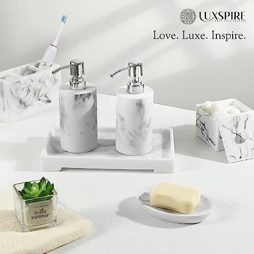 Luxspire Marble Vanity Tray