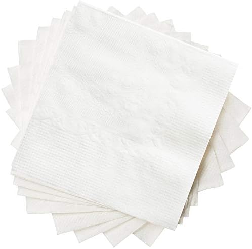 Rustic Design 500-Count White Cocktail Napkins for Bar Restaurant Use