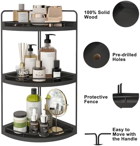 Stylish Rustic 3-Tier Bathroom Organizer