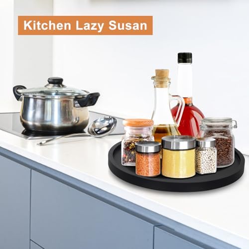 Black Wooden Shooting Lazy Susan descrip